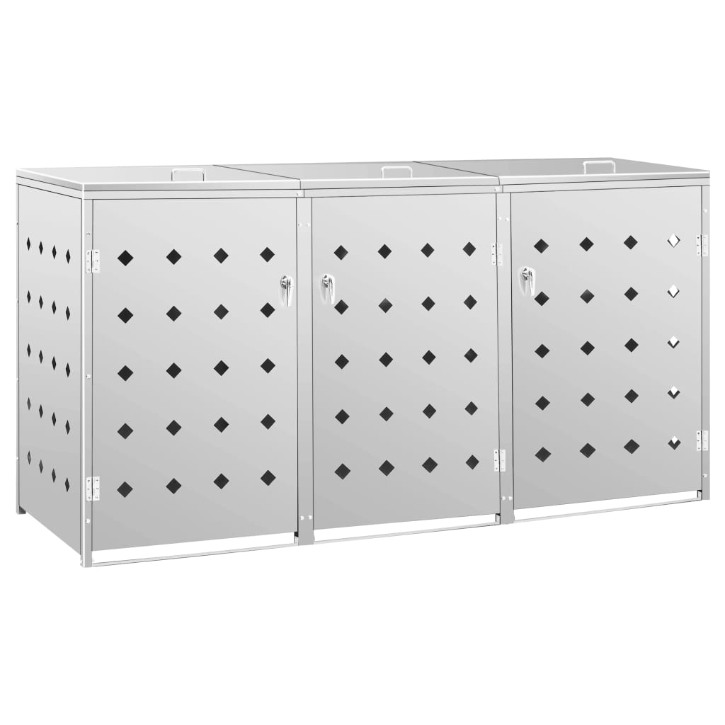 Stockage de conteneurs vidaxl triple 240 l en acier inoxydable