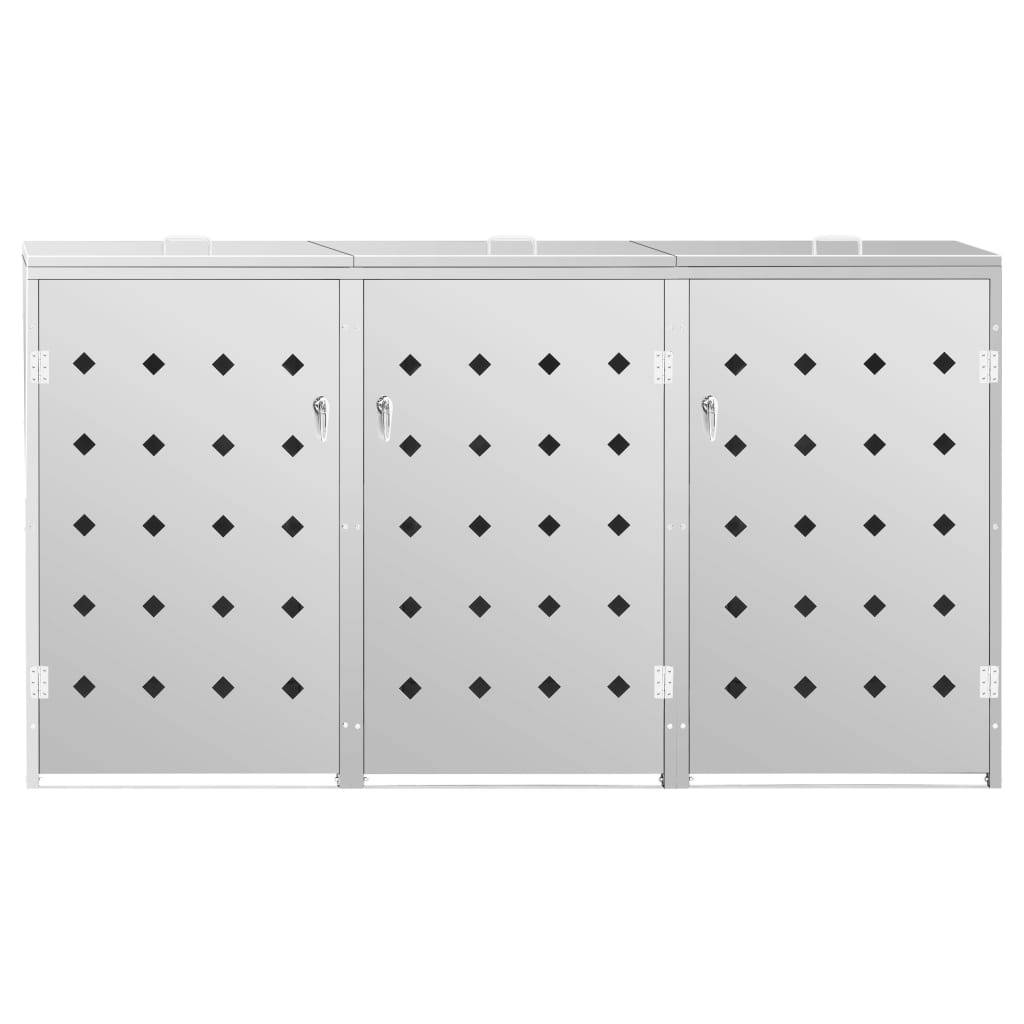 Stockage de conteneurs vidaxl triple 240 l en acier inoxydable