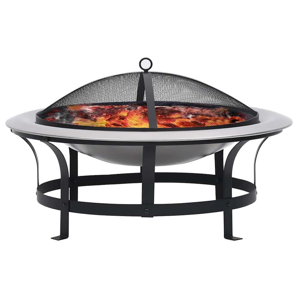 Vidaxl Garden Fire avec gril 76 cm en acier inoxydable