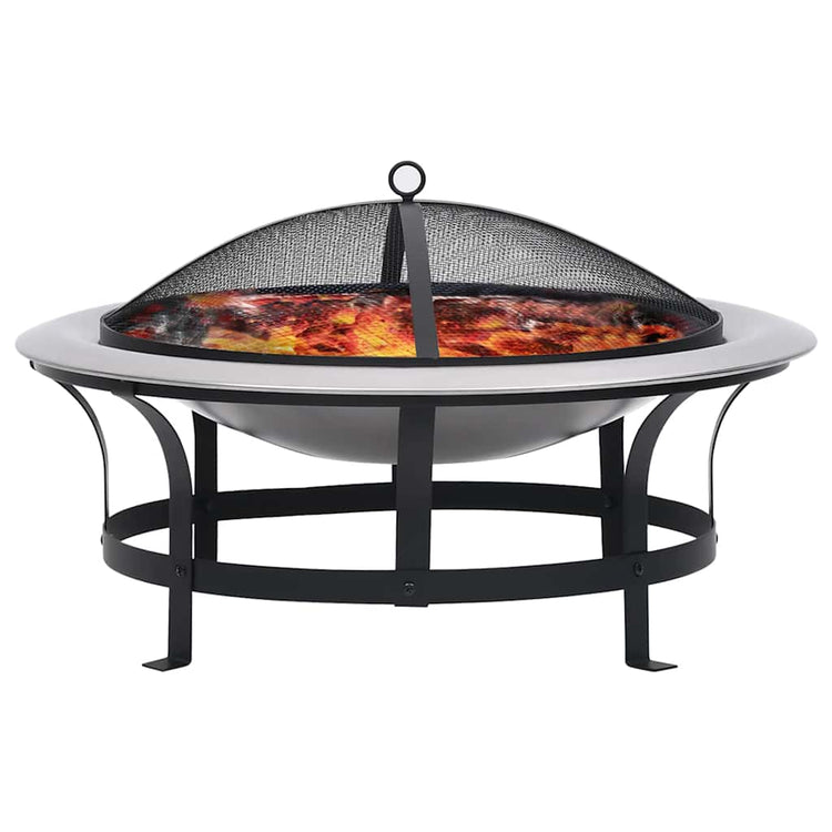 Vidaxl Garden Fire avec gril 76 cm en acier inoxydable