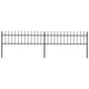 Vidaxl Garden Fence avec Spears Top 3,4x0,6 m en acier noir