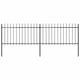 Vidaxl Garden Fence avec Spears supérieur 3,4x1 m en acier noir