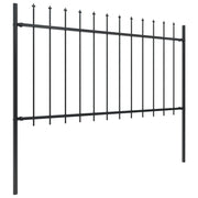 Vidaxl Garden Fence avec Spears Top 10,2x1 m en acier noir - afbeelding 2