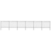 Vidaxl Garden Fence avec Spears Top 10.2x1,5 m en acier noir