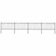Vidaxl Garden Fence avec un haut rond 6,8x1 m en acier noir