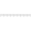 Vidaxl Garden Fence avec haut rond 15,3x1 m en acier noir