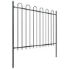 Vidaxxl clôture de jardin avec anneau en acier 537x150 cm noir