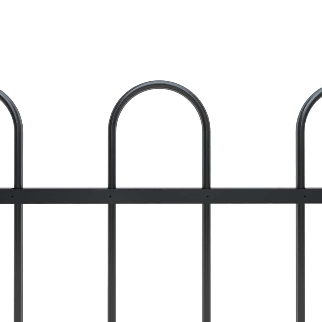 Vidaxxl clôture de jardin avec anneau en acier 537x150 cm noir
