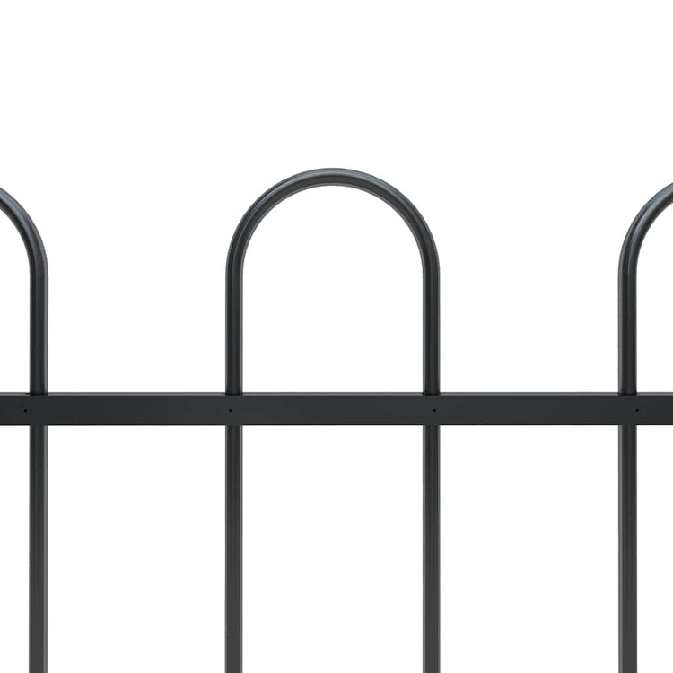 Vidaxxl clôture de jardin avec anneau en acier 537x150 cm noir