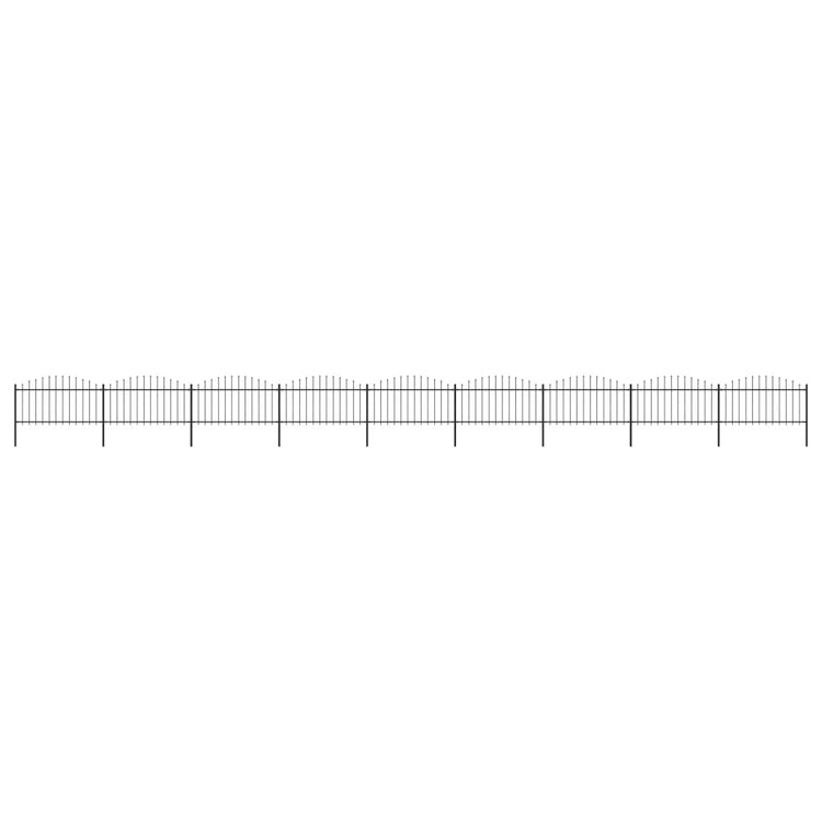 Vidaxl Garden Fence avec haut de lance (1,25-1,5) x15,3 m