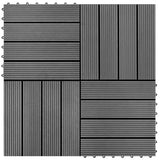 Vidaxl 22 st terrasse carreaux 30x30 cm 2 m² hkc gris - afbeelding 1
