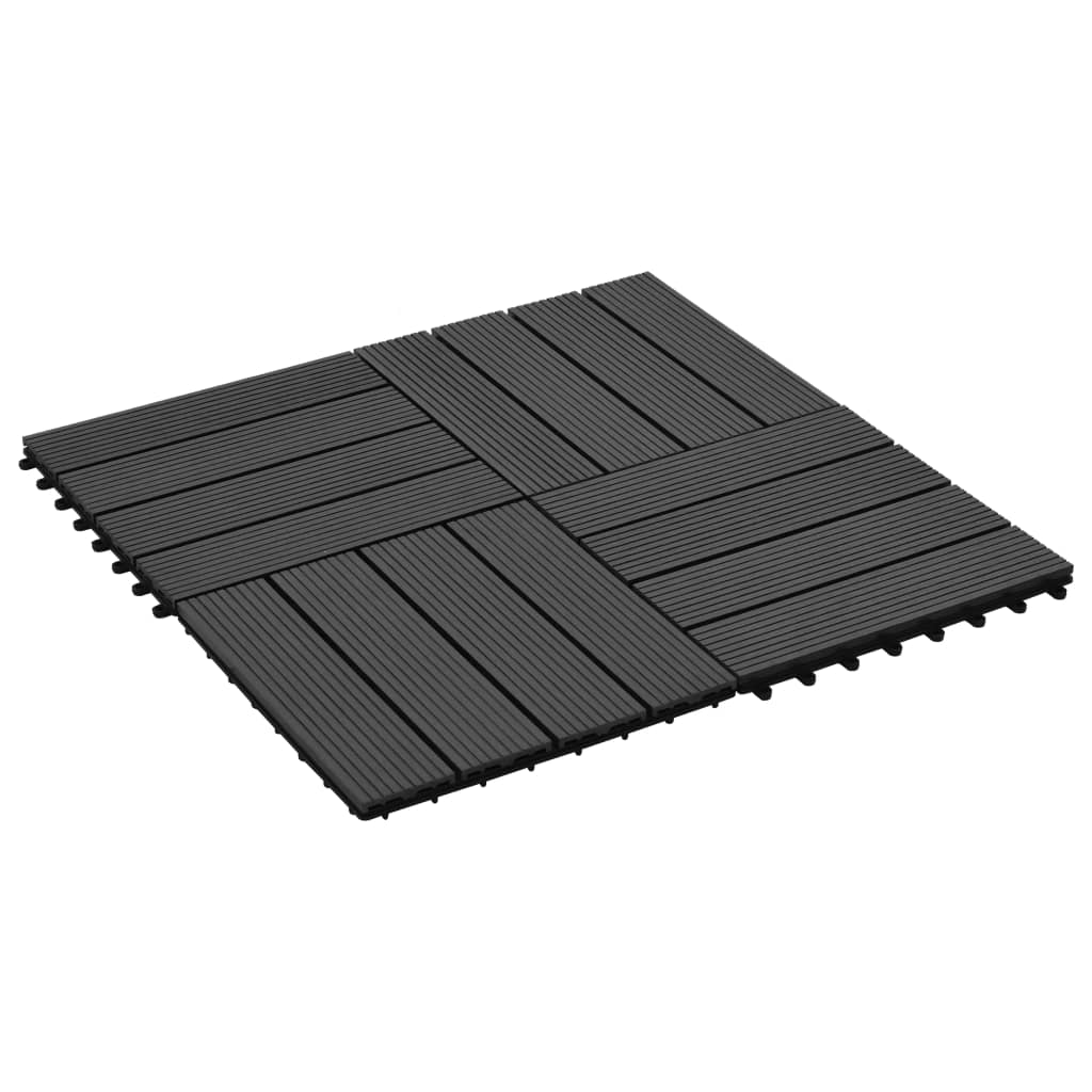 Vidaxl 22 st terrasse tuiles 30x30 cm 2 m² hkc noir