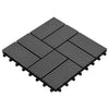 Vidaxl 22 st terrasse carreaux 30x30 cm 2 m² hkc gris