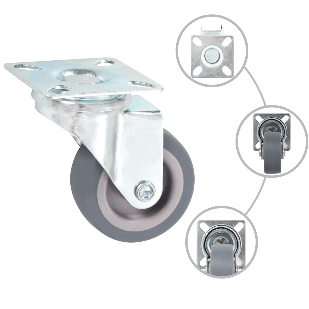 Vidaxxl 12 pcs roues pivotantes 50 mm