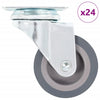 VidaXL 24 pcs roues pivotantes 50 mm