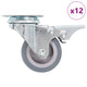 Vidaxxl 12 pcs roues pivotantes 50 mm
