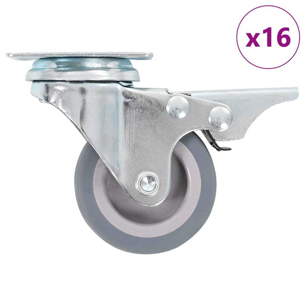 Vidaxxl 16 pcs roues pivotantes 50 mm