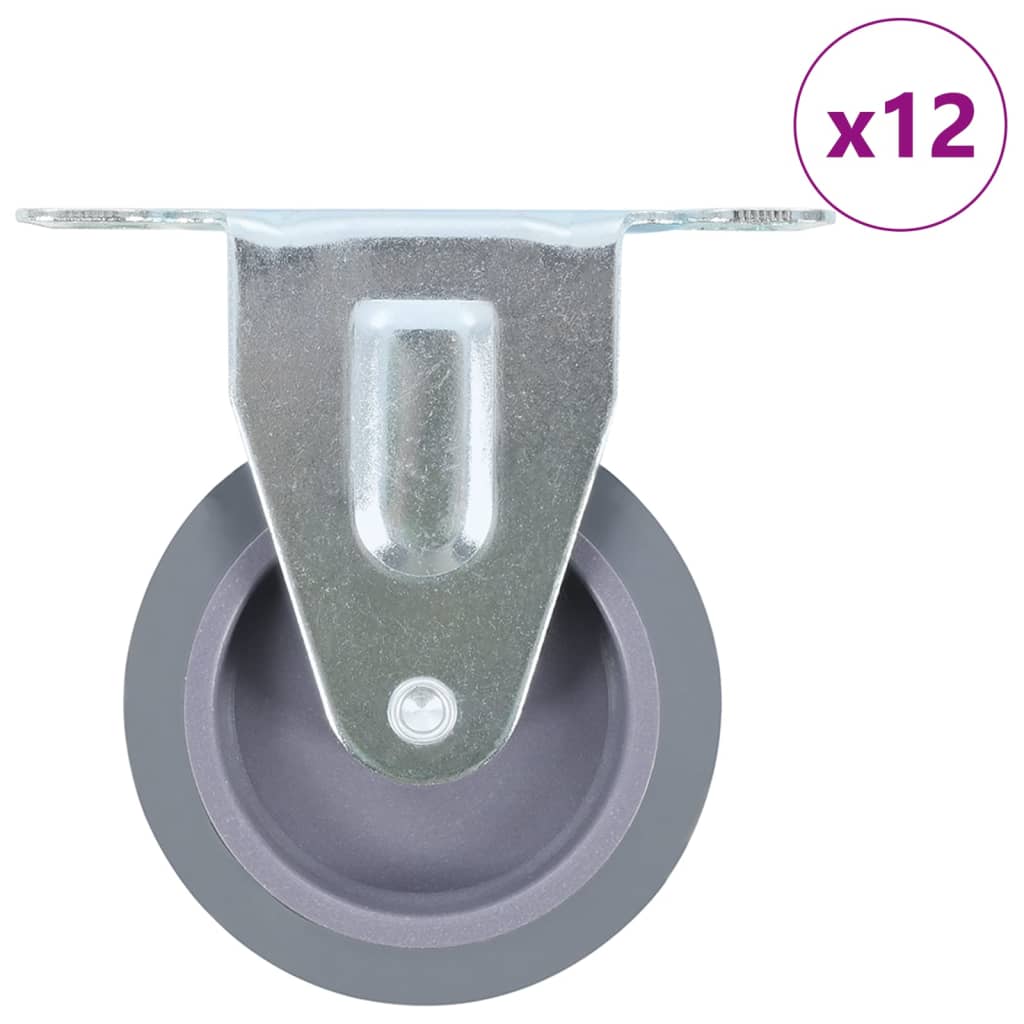 Vidaxl 12 ST Roues fixes 75 mm