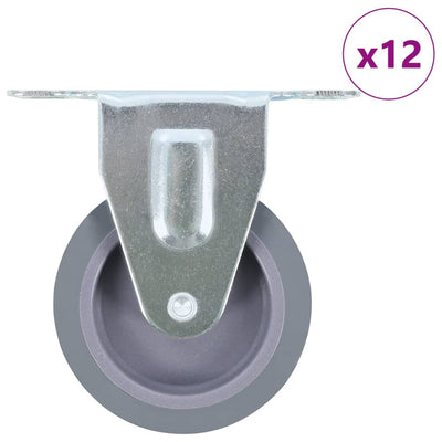 Vidaxl 12 ST Roues fixes 75 mm