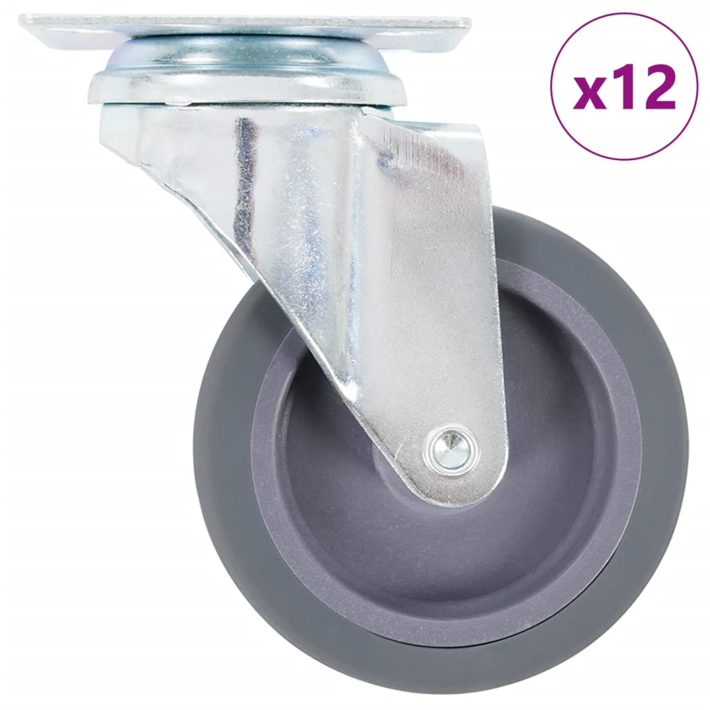 Vidaxxl 12 pcs roues pivotantes 75 mm