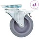 VidaXL 8 pcs roues pivotantes 75 mm