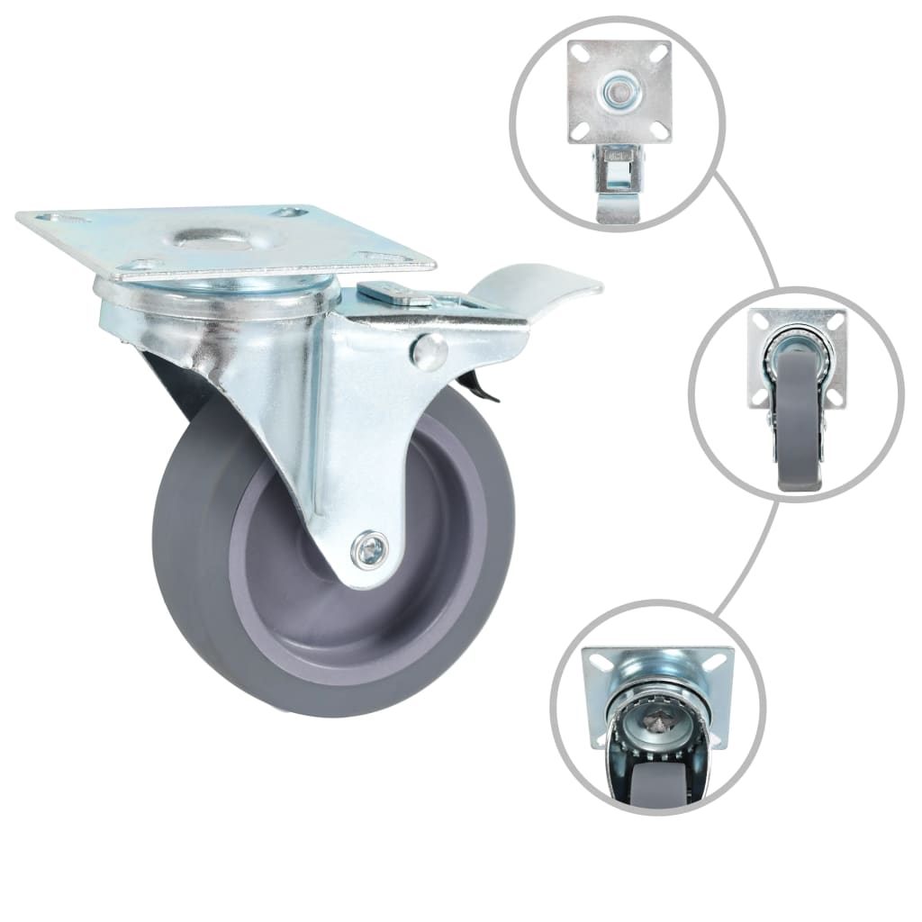 VidaXL 8 pcs roues pivotantes 75 mm