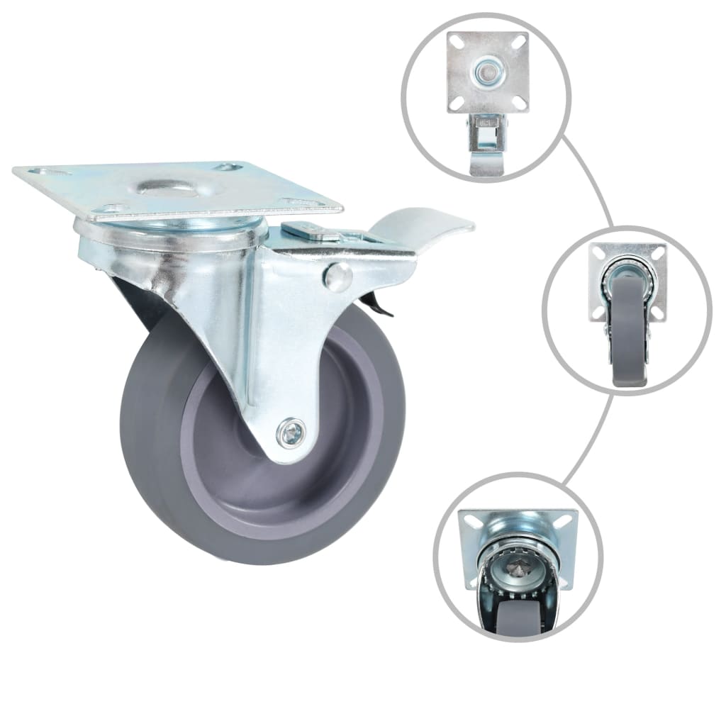 Vidaxxl 12 pcs roues pivotantes 75 mm