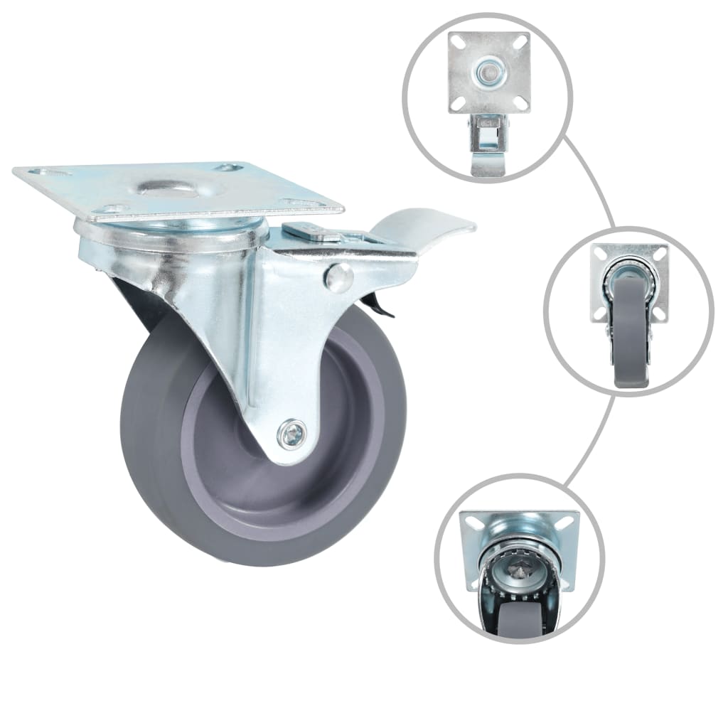 Vidaxxl 16 pcs roues pivotantes 75 mm