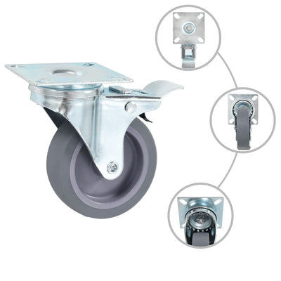 Vidaxxl 16 pcs roues pivotantes 75 mm