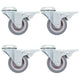 Vidaxl 8 st roues pivotantes avec trous de boulons 50 mm
