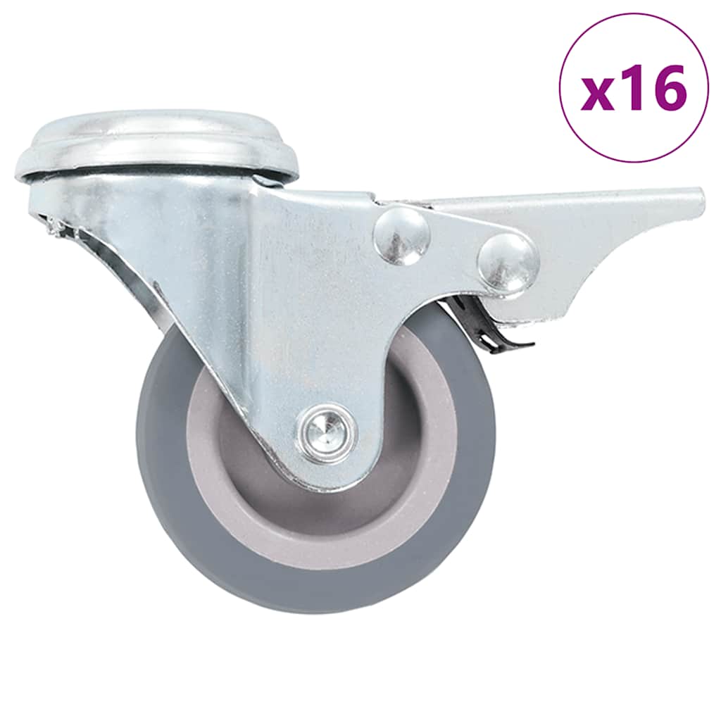 Vidaxl 16 st pivotants avec trous de boulons 50 mm