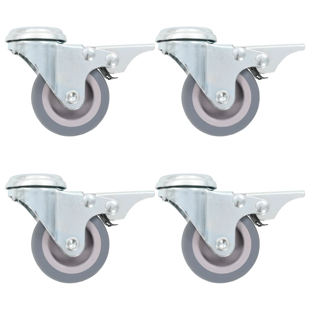Vidaxl 32 ST Roues pivotantes avec trous de boulons 50 mm