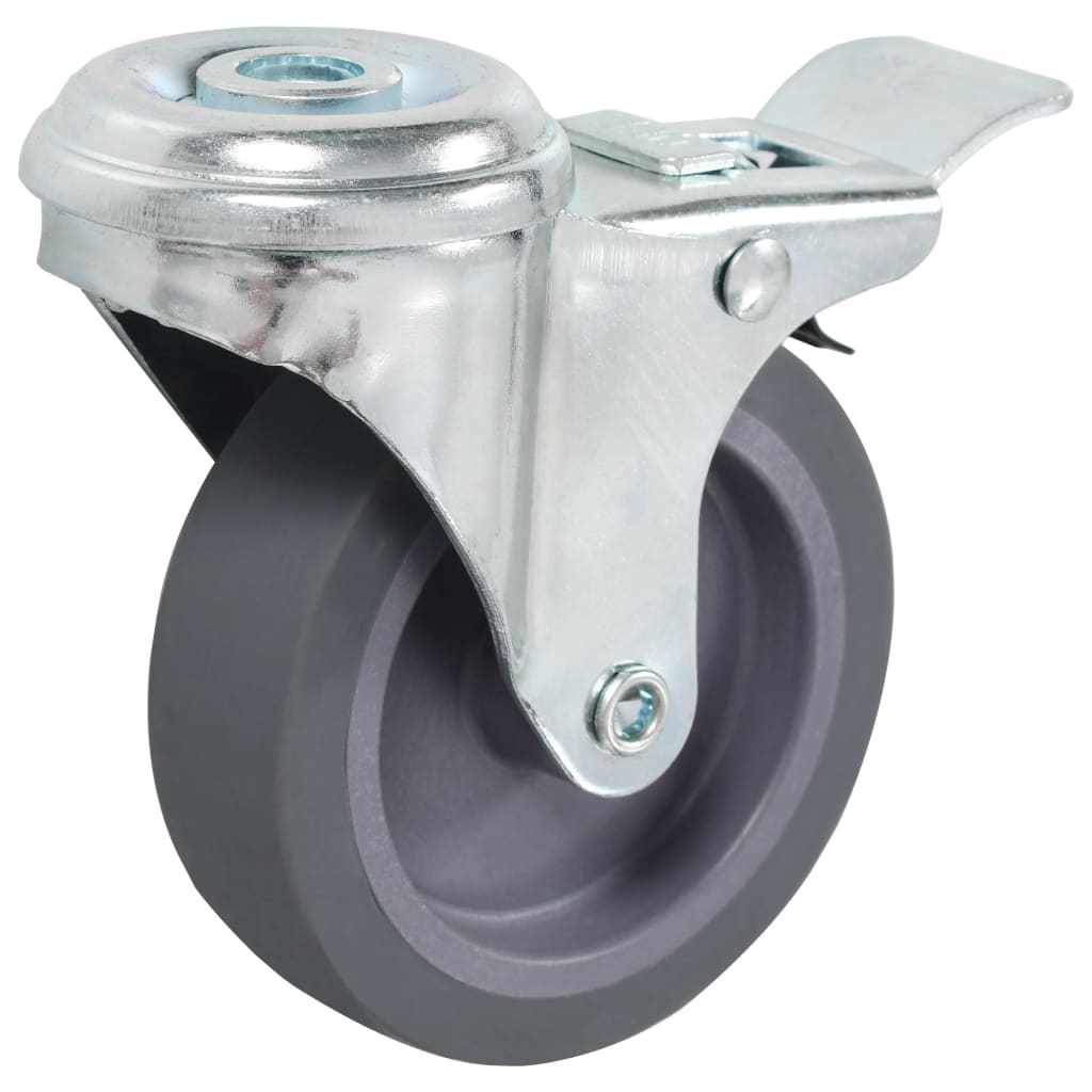 Vidaxl 8 st roues pivotantes avec trous de boulon 75 mm