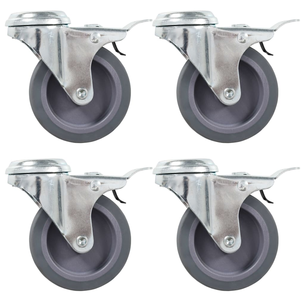 Vidaxl 32 ST Roues pivotantes avec trous de boulons 75 mm