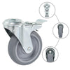 Vidaxl 8 st roues pivotantes avec trous de boulon 100 mm