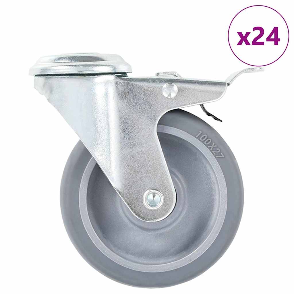 Vidaxl 24 st redoute avec des trous de boulon 100 mm
