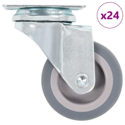 Vidaxl 24 st roues pivotantes 50 mm