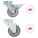 Vidaxl 12 st roues pivotantes 50 mm