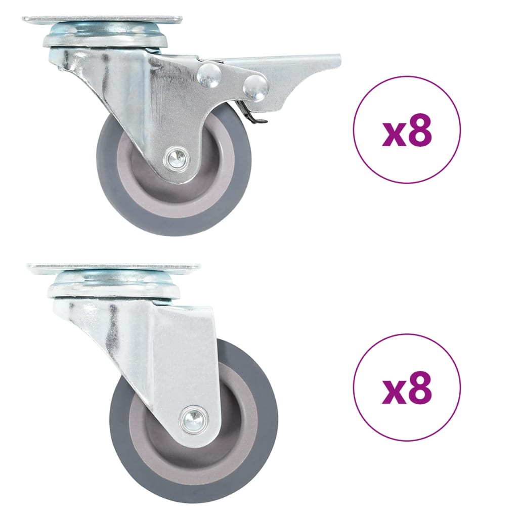 Vidaxl 16 st pivotants 50 mm