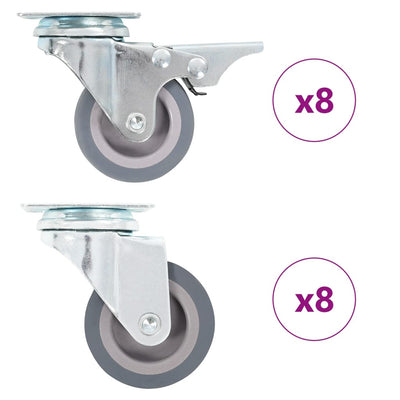 Vidaxl 16 st pivotants 50 mm