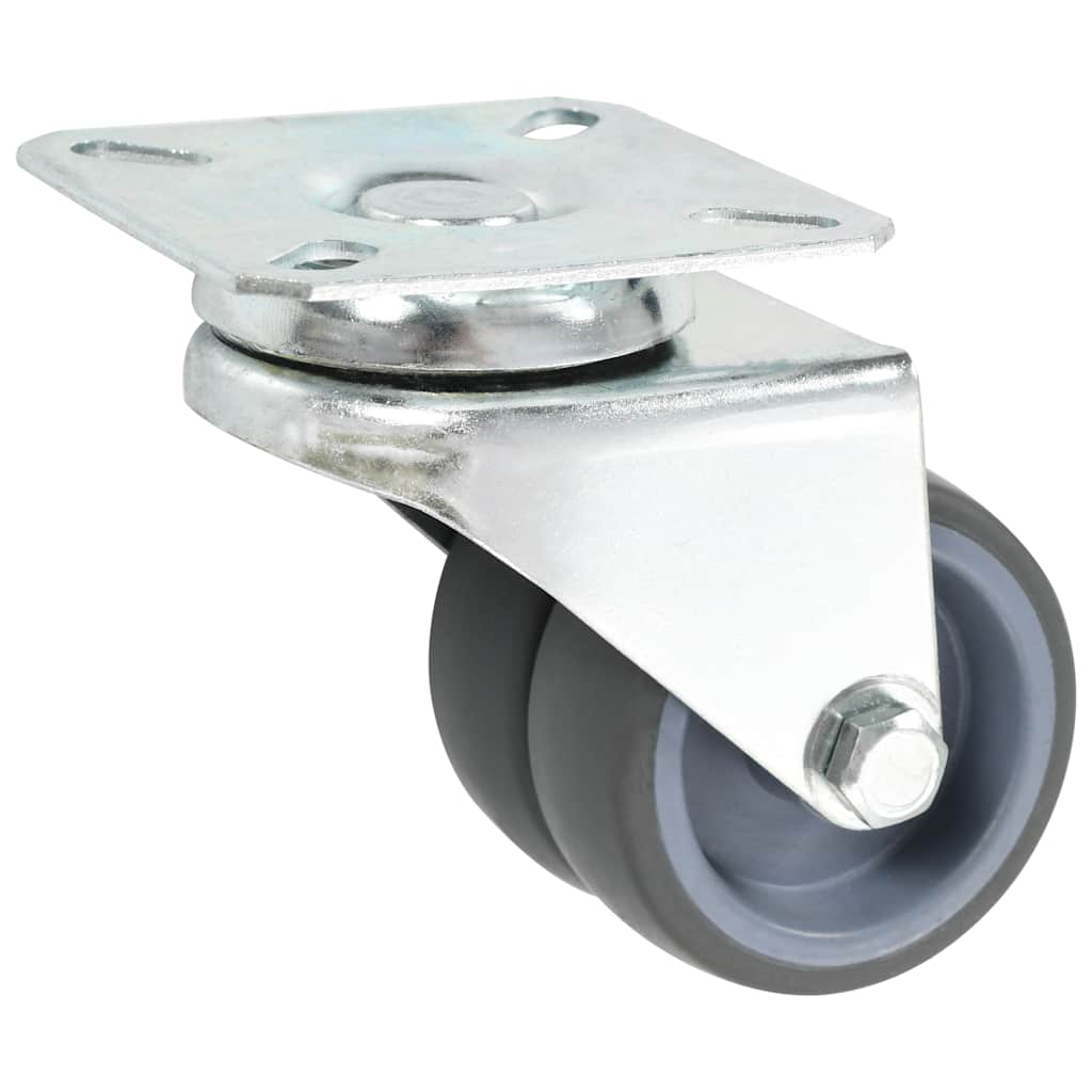 VidaXL 32 pcs roulettes pivotantes doubles 50 mm