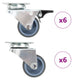 Vidaxl 12 st roues pivotantes double 50 mm