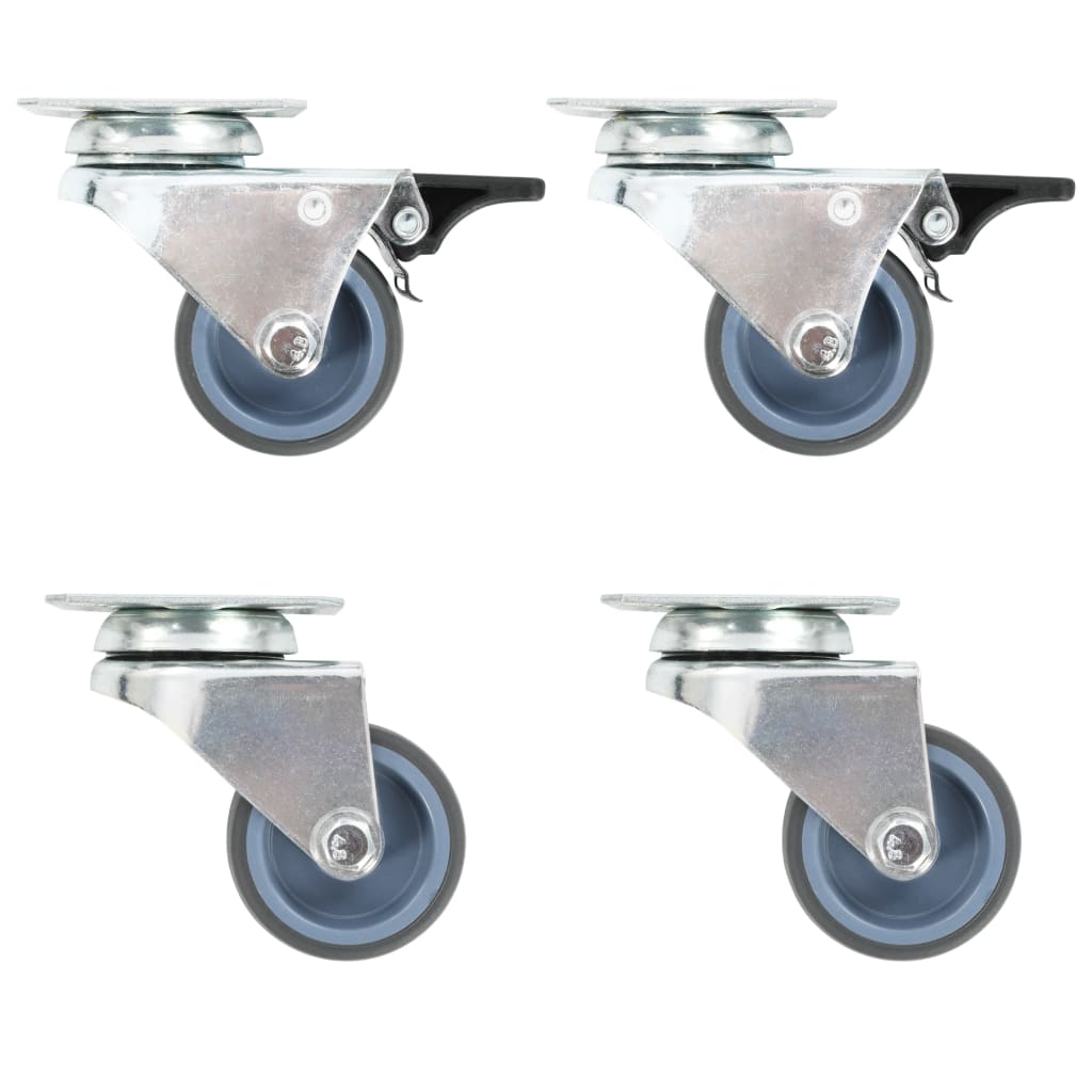Vidaxl 24 st roues pivotantes double 50 mm