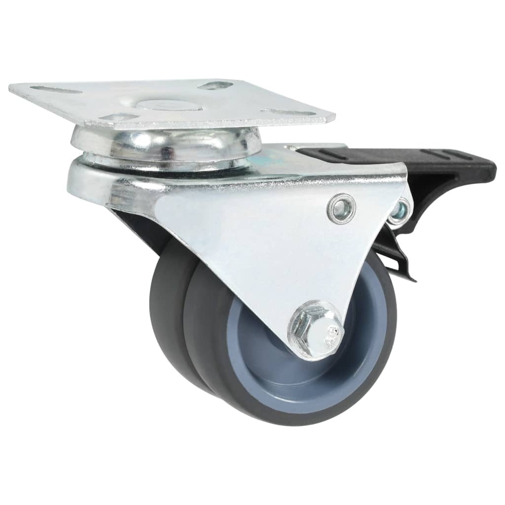 Vidaxl 24 st roues pivotantes double 50 mm
