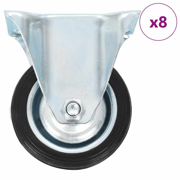 Vidaxl 8 ST Roues fixes 75 mm