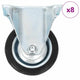 Vidaxl 8 ST Roues fixes 75 mm