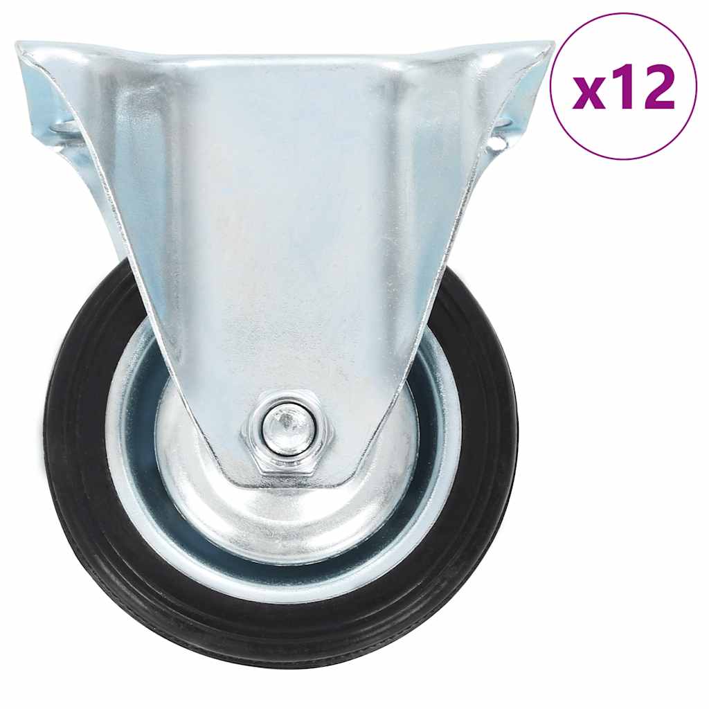 Vidaxl 12 ST Roues fixes 75 mm