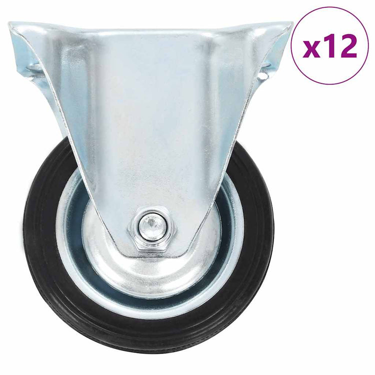 Vidaxl 12 ST Roues fixes 75 mm