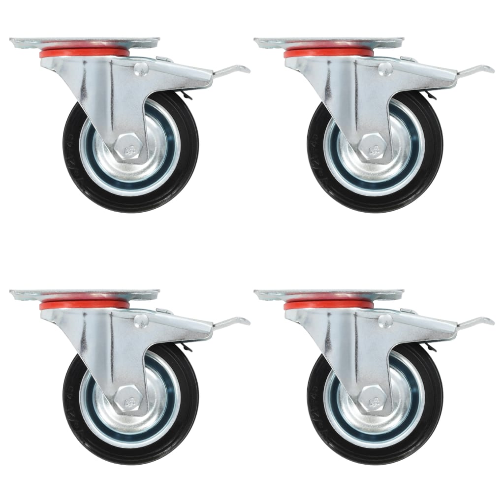 Vidaxl 24 st roues pivotantes 75 mm