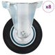 Vidaxl 8 pcs roues fixes 100 mm